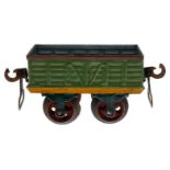 Märklin offener Güterwagen 1816, Spur 0, uralt, HL, mit Bügelkupplungen und Gussrädern (4-Loch),