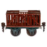 Märklin Früchtewagen 1809, Spur 0, uralt, HL, mit 2 ST und 3 Milchkannen (ohne Deckel), Dach