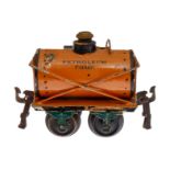 Märklin Petroleumwagen 1812, Spur 0, uralt, HL, mit 2 Löchern im Kessel, LS und gealterter Lack, L
