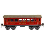 Märklin Mitropa Speisewagen 1752 G, Spur 0, CL, mit Inneneinrichtung und 4 AT, LS und gealterter
