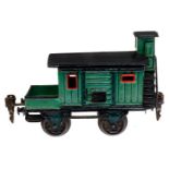 Märklin Hilfswagen 1827, Spur 0, uralt, HL, mit Diensteinrichtung, BRHh und 2 ST, Schwarzbereiche
