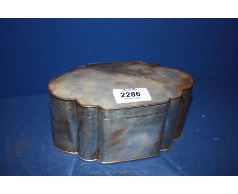 A silver Plated Tea Caddy.