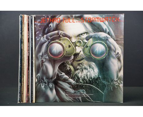 Vinyl - 12 Jethro Tull LPs and 1 Ian Anderson LP to include Stormwatch, Aqualung, Live, Original Masters, Benefit, Songs From