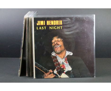 Vinyl - 12 albums and 2 x 12" by Jimi Hendrix and related including private pressings to include: Last Night (German), Kaleid
