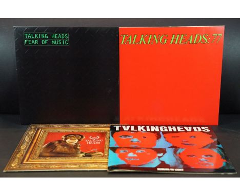 Vinyl - 4 1st pressing albums by Talking Heads to include: 77 (Sire Records - 9103 328), Fear Of Music (Sire - SRK 6076, with