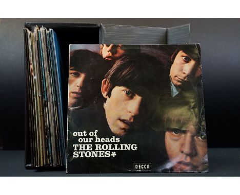 Vinyl - 17 The Rolling Stones foreign pressing albums to include: Out Of Our Heads (German 1965 gold text labels), Around And