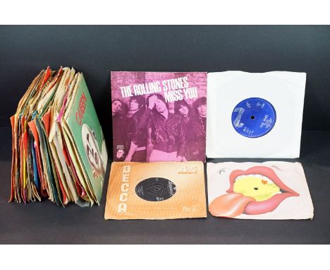Vinyl - Approx 50 rock &amp; pop 7" singles to include The Who, The Rolling Stones, Bill Haley, Queen, T-Rex, Ken Boothe, Fle
