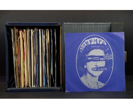 Vinyl - 43 Rock, Pop, Punk 7" singles featuring foreign pressings, promos, test pressing to include Sex Pistols, The Jam, Nir