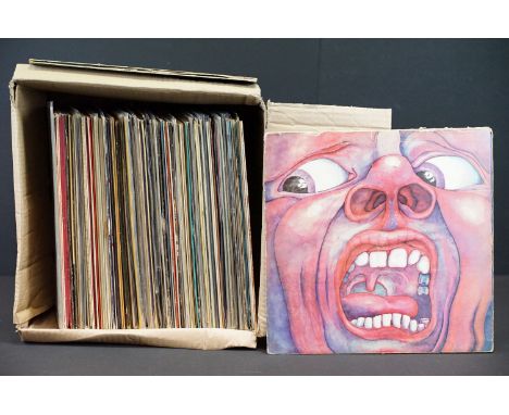 Vinyl - Approx 70 LPs spanning genres and decades featuring mainly rock &amp; pop to include King Crimson x 3, Gong, Caravan,
