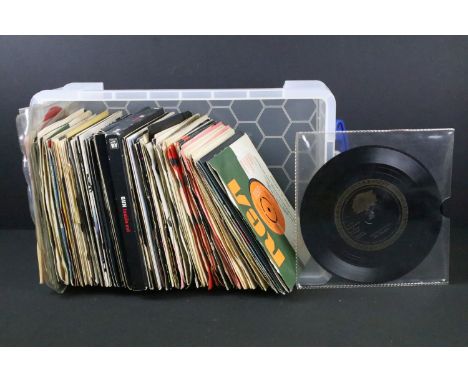Vinyl - Over 90 1970’s / 1980’s Rock / Cool Pop 7” singles to include: T. Rex x 11 (including T. Rex – Christmas Record UK 19