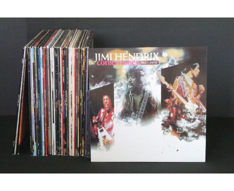 Vinyl - 48 Rock &amp; Pop LPs to include Jimi Hendrix, David Bowie, Rolling Stones, Def Leppard, Marillion, Alice Cooper, Fle