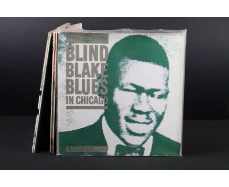 Vinyl - 6 UK / Dutch pressing Blues / Jazz albums on Riverside Records to include: Blind Blake – Blues In Chicago (Riverside 