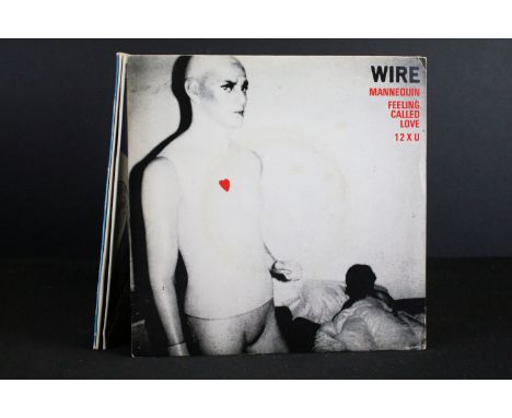 Vinyl - 4 original UK 1st pressing 7” singles by Wire to include: Mannequin (UK 1977 limited edition, Harvest - HAR 5144) EX,