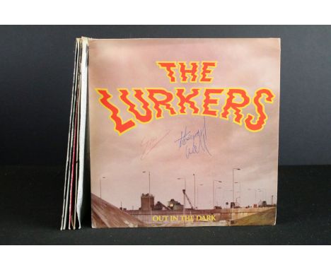 Vinyl / Autographs - 6 original UK 1st pressing 7” singles by The Lurkers to include: Out In The Dark (signed by 2 members: H
