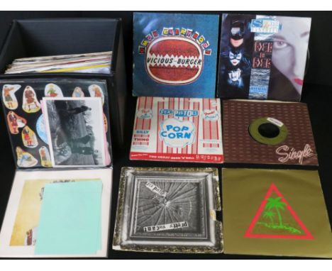 Vinyl - 34 Punk &amp; New Wave 7" singles to include Aztec Camera Just Like Gold (Postcard Records 81 3 with postcard and pre