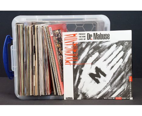 Vinyl - 64 Synth / Cool Pop 12” singles, to include: Propoganda, The Men, The Human League x 5 (including The Dignity Of Labo