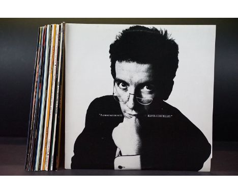 Vinyl - 9 Elvis Costello &amp; The Attractions LPs and 12 12" singles to include A Conversation With (promo only 2LP ECCHAT2)