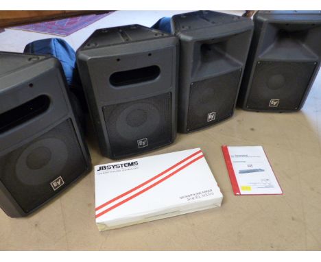 Set of four speakers by EV (Electro Voice) - 2 x 300Watt and 2 x 400watt along with and EV System Controller. All Speakers ha