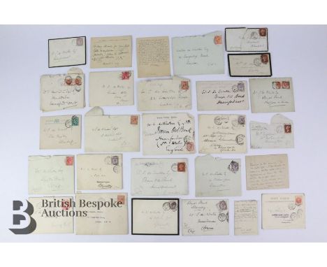 Postal ephemera - private correspondence, 1779-1925 accumulation of letters, envelopes and pieces largely addressed to Dr Iro
