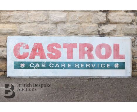 Castrol 'Car Care Service' enamel sign, approx 182 cm x 60 cms.