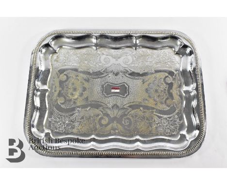 Gold Leaf Team Lotus chrome plated hospitality tray, formula sponsor item (the first commercial Formula I Motor Racing Profes