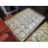 (200) dinner roll/burger bun pans, approx.. 18 in. x 26 in. overall, (24) individual pockets,