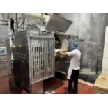 Peerless Roller Bar Mixer mod. HS6 s/n 90042, 93"x 50" x118", 460 volts, SS, 600 lb. mixing