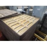 (200) sub bun pans, approx.. 22 in. x 27 in. overall, (18) individual pockets, approx. 3 in. x 8 in.