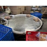 Accumulation Table, approx. 72' wide, stationary base [Bun Packaging Line]