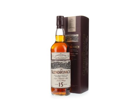GLENDRONACH AGED 15 YEARS Single Malt Scotch Whisky Matured in sherry casks. 70cl, 40% volume, in carton.