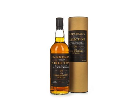 HIGHLAND PARK MACPHAIL'S COLLECTION AGED 30 YEARS Single Malt Scotch Whisky 70cl, 43% volume, in tube.