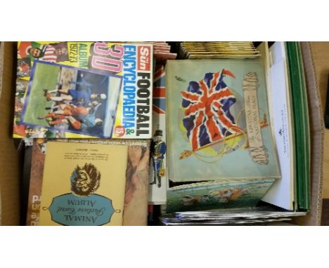 TRADE, selection of albums, inc. empty, laid down etc; Bibby, The Sun (football), Wix silk flags, 1996 Olympics, Dolls of all