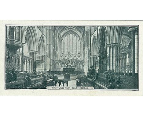 MONOPOLIO ITALIANI TABACCHI, Seria di Vedute di Englitera (English Views), Worcester Cathedral (interior), No. 10 Spagnolette