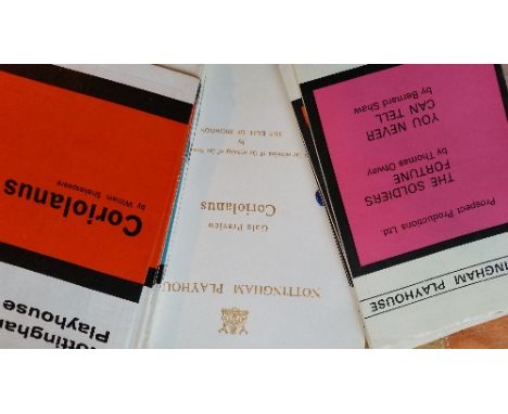 THEATRE PROGRAMMES, Nottingham Playhouse selection, Opening Night Gala (December 1963) and first 21 productions; stars inc. M
