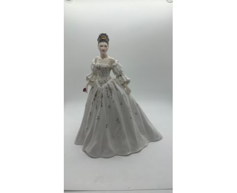 Large Royal Worcester Coronation ball Christina limited edition figure, with COA 