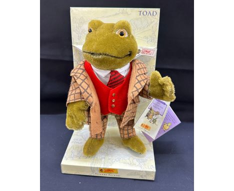 Steiff Wind in the Willow - Toad With Certificate, original box and stand 