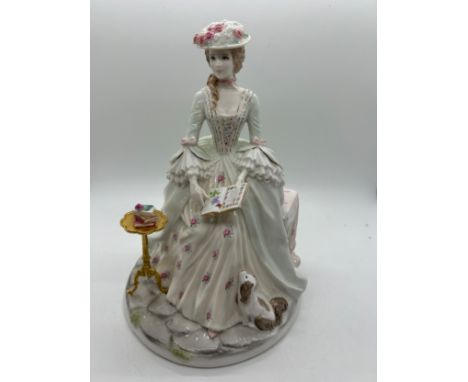 Royal Worcester lady figure the graceful arts figure Poetry, comes with COA 