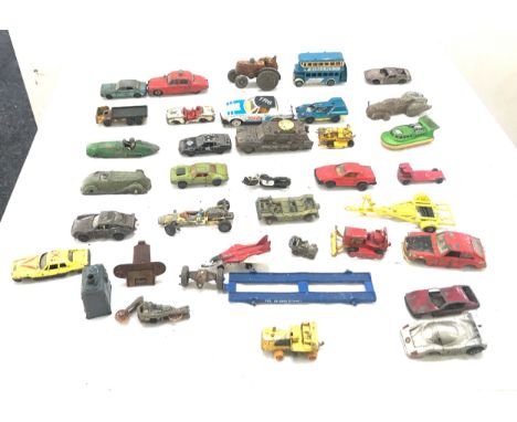 Selection of vintage diecast cars includes Match box and Corgi 