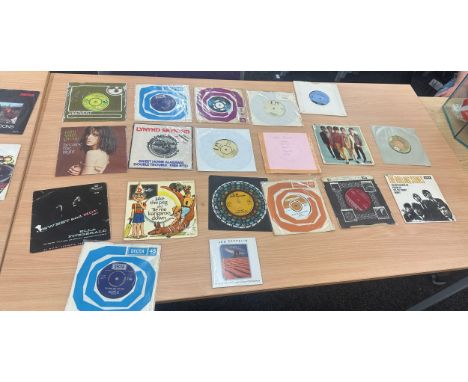 Selection of 45 vinyl singles to include Mick Jagger, The Move, The Rolling Stones etc