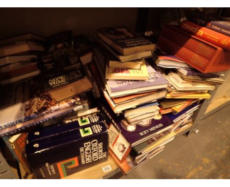 Shelf of hardback books mainly Royal History and a small quantity of football and war time etc