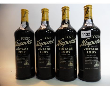 4 bottles of Niepoort 1997 vintage port bottled in 1999 75cl 20.5% each