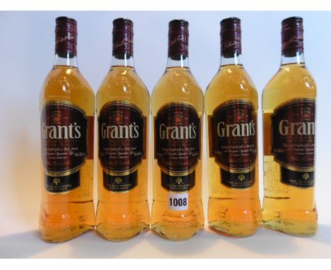 5 bottles of Grant's Family Reserve blended Scotch Whisky 40% 70cl each 