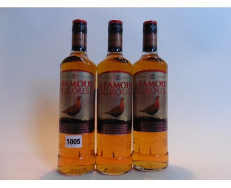 3 bottles of the Famous Grouse blended Scotch Whisky 40% 70cl each 