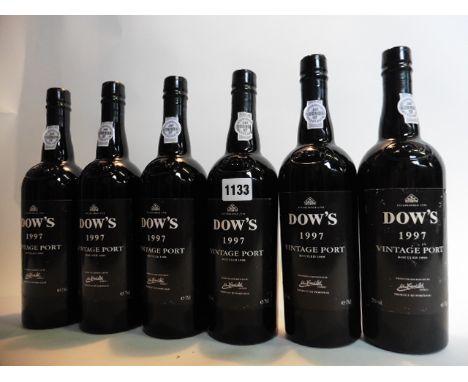 6 bottles of Dow's 1997 vintage port bottled in 1999 75cl 20% each