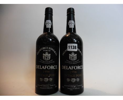 2 bottles of Delaforce 1994 vintage port 75cl 21%