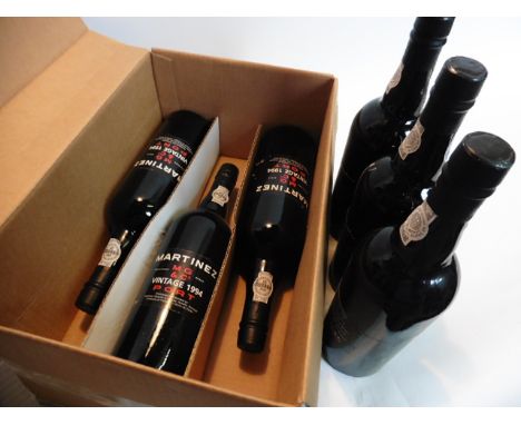 A case of 6 bottles of Martinez 1994 vintage port from Vila Nova de Gaia 75cl 20% each