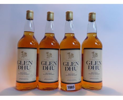 4 bottles of Glen Dhu blended Scotch Whisky 40% 1litre each