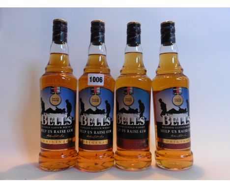 4 bottles of Bells Original blended Scotch Whisky (Help for Heros label) 40% 70cl each 