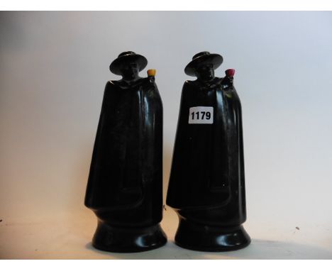 2 Royal Doulton "Sandeman" ceramic decanters (empty - no corks, 1 repaired)