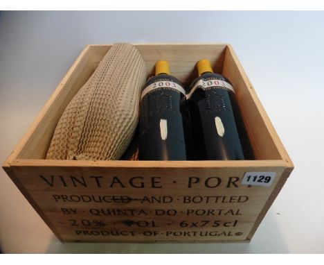A case of 6 bottles of Portal + 2003 vintage port from Quinta do Portal with own wooden case 75cl 20% each